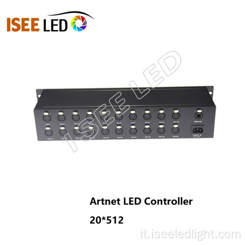 Controller di illuminazione a LED indirizzabile Artnet DMX512